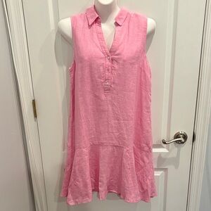 Lilly Pulitzer Sunkissed Pink X Resort Ellowyn Linen Dress Size M